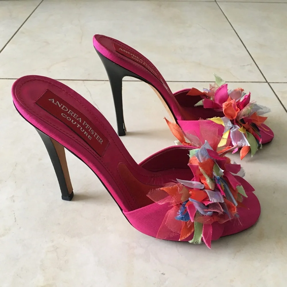 NWOT Vintage Andrea Pfister Couture Women's Mules/Heels - Picture 4 of 10
